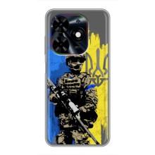 Чехлы с картинкой ЗСУ для Tecno Spark Go 2024 (BG6) (AlphaPrint) (АРТ солдат)