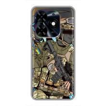Чехлы с картинкой ЗСУ для Tecno Spark Go 2024 (BG6) (AlphaPrint) (Воїн ЗСУ)
