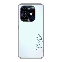 Чохол (Знак сердечка) для Tecno Spark Go 2024 (BG6) (Сердечко на блакитному)