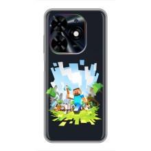 Чохол Майнкрафт на Tecno Spark Go 2024 (BG6) (AlphaPrint) Minecraft (персонажі Minecraft)