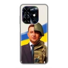 Чохол для Tecno Spark Go 2024 (BG6) (AlphaPrint - с принтом Зеленського) – Зеленский солдат