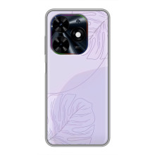 Чохол квітковий дизайн для Tecno Spark Go 2024 (BG6) – Монстера фіолетова