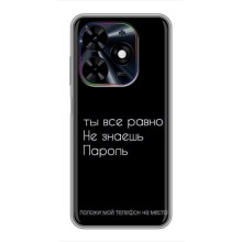 Чохол з прикольним текстом на Tecno Spark Go 2024 (BG6) (Поклади мій телефон)