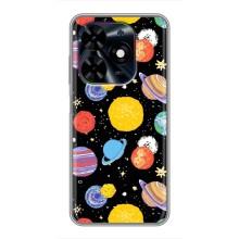 Космічні Чохли для ТЕКНО Спарк Ґо 2024 (БГ6) (VPrint) (Намальовані планети)