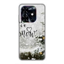 Новогодние, Праздничные Чехлы для Tecno Spark Go 2024 (BG6) - 2024 год (Let it snow)