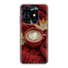 Чехол с уникальным дизайном «Осень с кофе» для Tecno Spark Go 2024 (BG6) – Кофе на пледе