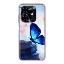 Силіконовий бампер з картинкою звірів для Tecno Spark Go 2024 (BG6) (Метелик синій)