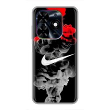 Силиконовый Чехол на Tecno Spark Go 2024 (BG6) с картинкой Nike (Nike дым)