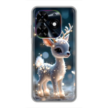 Яркий чехол для Tecno Spark Go 2024 (BG6) с Зимними Оленятами – Блистающий оленёнок