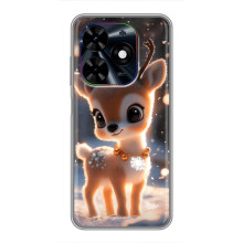 Яркий чехол для Tecno Spark Go 2024 (BG6) с Зимними Оленятами – Оленёнок
