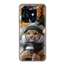 Печатный чехол «Зверята с кофе» для Tecno Spark Go 2024 (BG6) – Тигр с кофе