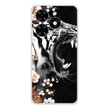 Чехлы с картинками животных Tecno Spark Go 2025 (Стильный ТИГР)