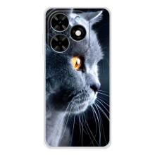 Чохли з Котиками для Tecno Spark Go 2025 (VPrint) (Сірий Кіт)