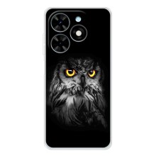 Чохли з принтом СОВИ для Tecno Spark Go 2025 – Сова на чорному