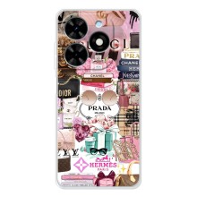 Чохол (Dior, Prada, YSL, Chanel) для Tecno Spark Go 2025 – Брендb