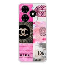 Чохол (Dior, Prada, YSL, Chanel) для Tecno Spark Go 2025 – Модніца