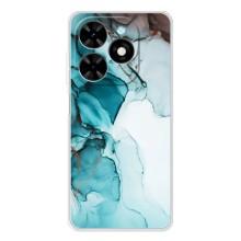 Чехол для Спарк Гоу 2025 - с принтом (Дизайнерские) (AlphaPrint) (Бирюзовый мрамор)