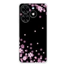 Чехол для Спарк Гоу 2025 - с принтом (Дизайнерские) (AlphaPrint) (Цветочки маленькие)
