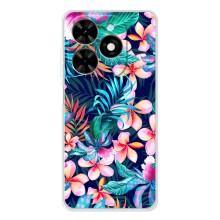 Чехол для Спарк Гоу 2025 - с принтом (Дизайнерские) (AlphaPrint) (Красочные цветы)