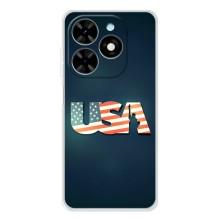 Чехол Флаг USA для Tecno Spark Go 2025 – USA