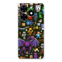 Чехол Майнкрафт на Tecno Spark Go 2025 (AlphaPrint) Minecraft