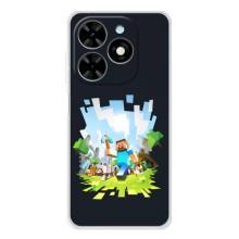 Чехол Майнкрафт на Tecno Spark Go 2025 (AlphaPrint) Minecraft