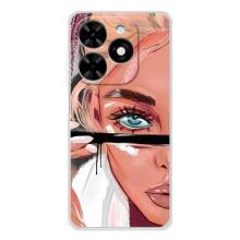 Чехол с печатью для Tecno Spark Go 2025 - (Мода) (AlphaPrint) (Макияж)