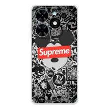 Чехол с Брендами одежды на Спарк Го 2025 – Supreme Маус