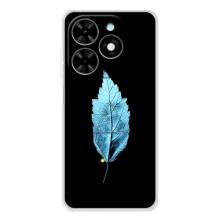 Чехол с картинками на черном фоне для Tecno Spark Go 2025 – Листочек