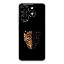 Чохол з леопардовим принтом на Tecno Spark Go 2025 (Леопард на чорному)