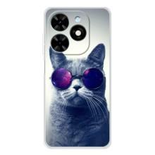 Чехол с принтом для Tecno Spark Go 2025 (AlphaPrint) Модные коты (Стильный кот)
