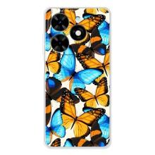 Чехол с принтом для Спарк Гоу 2025 - (Прикольные) (AlphaPrint) (Яркие бабочки)