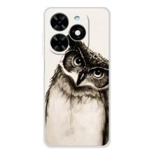 Чохол з пташками на Tecno Spark Go 2025 (VPrint) – Сова