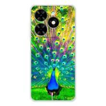 Чохол з пташками на Tecno Spark Go 2025 (VPrint) – Яскравий Павлин