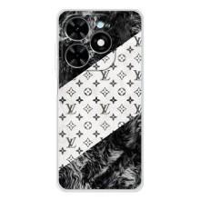 Чехол Стиль Louis Vuitton на Tecno Spark Go 2025 – LV на белом