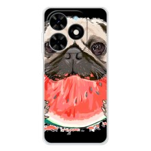 Чохол (ТПУ) Милі песики для Tecno Spark Go 2025 (Смішний Мопс)