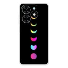 Чехол (ТПУ) с планетами на Tecno Spark Go 2025 – Полнолуние