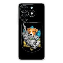 Чохол з принтом для Tecno Spark Go 2025 – Патрон Воїн