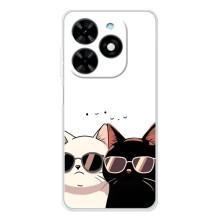 Чехол с рисунком кот на Tecno Spark Go 2025 (Коты в очках)