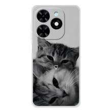 Чехол с рисунком кот на Tecno Spark Go 2025 (Пара котов)