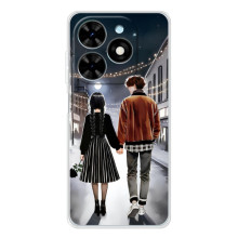 Чехол с дизайном Венздей 2 на Tecno Spark Go 2025 – Уэнсдей и Тайлер