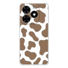 Чехол с принтом коровы на Спарк Гоу 2025 – Коричневый принт