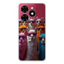 Чехол с принтом стильные животные для Спарк Гоу 2025 (Ламы в очках)