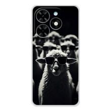 Чехол с принтом стильные животные для Спарк Гоу 2025 (Овечка в очках)