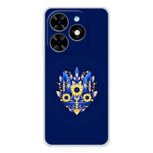 Чехол с украинским гербом на Tecno Spark Go 2025 – Цветочный герб