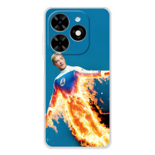 Чохол з принтом Фантастична четвірка для Tecno Spark Go 2025 – Людина-факел