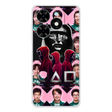 Чохол Гра в кальмара для Tecno Spark Go 2025 – Персонажі гри кальмара