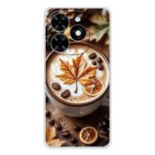 Чехол с уникальным дизайном «Осень с кофе» для Tecno Spark Go 2025 – Пряный кофе