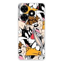 Популярные Чехлы с картинками для Спарк Гоу 2025 (Looney Tunes)