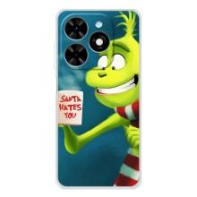 Рождественские Чехлы для Tecno Spark Go 2025 (VPrint) – Зеленый Гринч